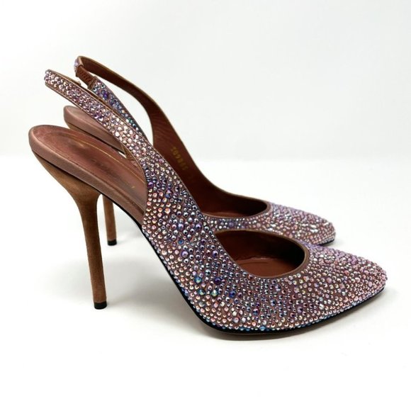 Gucci Pink Embellished Heels - Picture 6 of 12